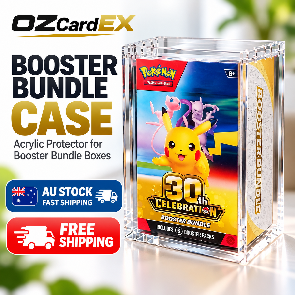 OZCardEX Booster Bundle acrylic protector case - AU stock and free shipping