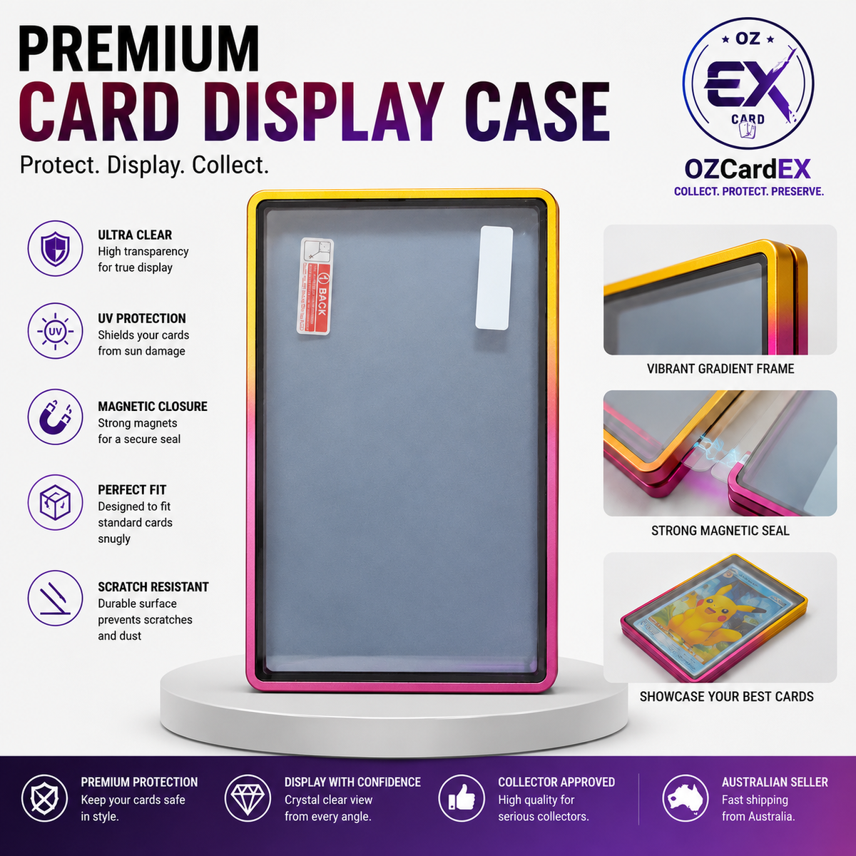 PSA slab magnetic display frame 130pt – OZCardEX Australia