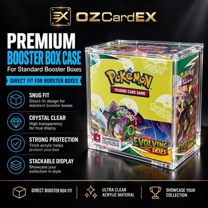 Pokémon booster box acrylic protector case – OZCardEX Australia